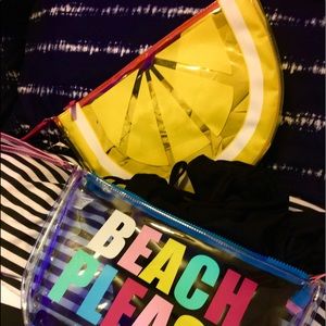 Vinyl wet bathing suit bag